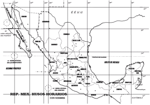 Mapa Republica Mexicana Usos Horarios Con Nom